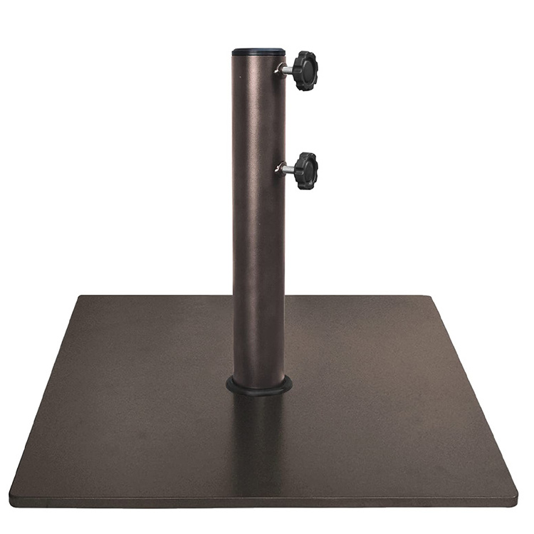 JH-Mech For Patio And Backyard Outdoor Black Square Steel Umbrella Stand Holder