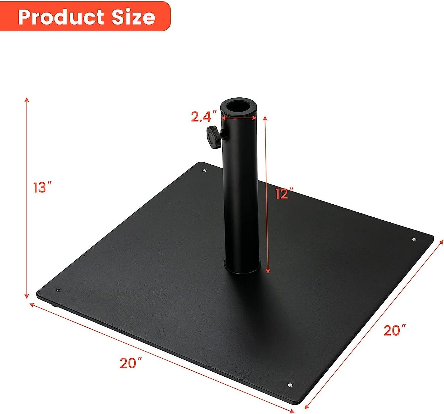 JH-Mech Umbrella Base Rustproof Surface Outdoor Heavy Duty Steel Patio Umbrella Stand Base