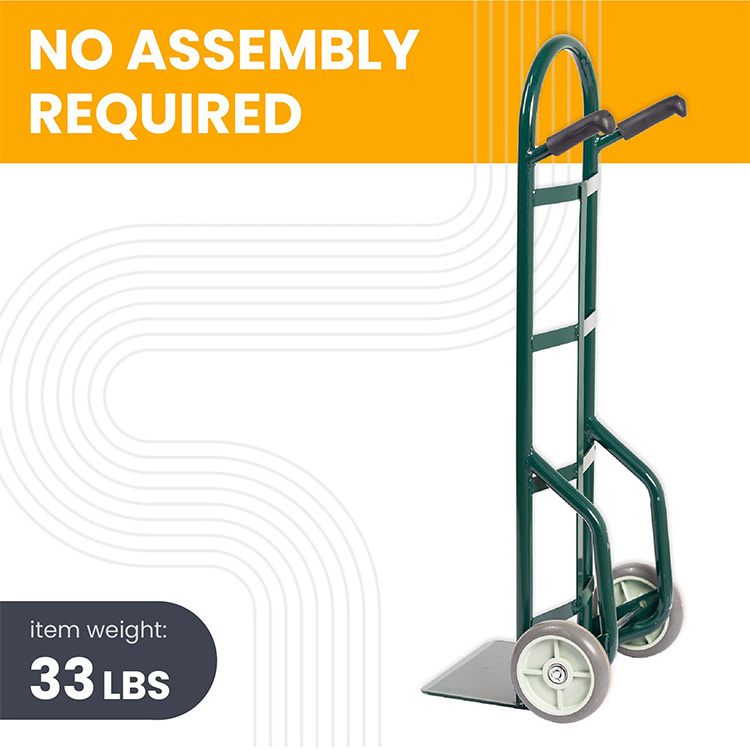 JH-Mech Hand Truck All Terrain Double Bearing Rubber Wheels Foldable Space Saving Gas Cylinders Cart