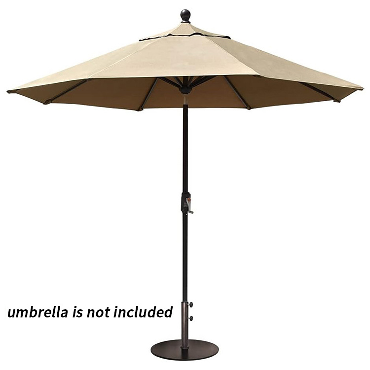 JH-Mech Umbrella Base Heavy Weight Design Anti Rust Durable Black Carbon Steel Square Patio Umbrellas Bases