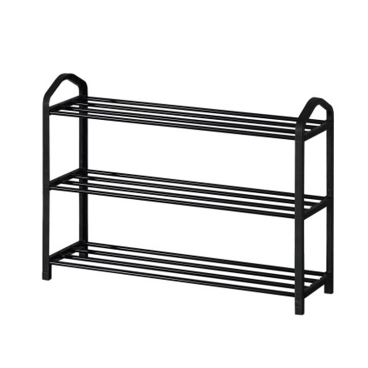 JH-Mech Customized Space-saving Portable Shoe Rack Metal Free Standing Shoe Rack with 3 shelves