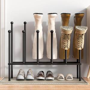 JH-Mech OEM Free Standing Shoe Storage Stand Easy to Install Metal Boot Rack Fit for 6 Pairs