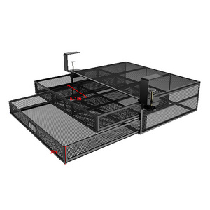 JH-Mech Under Desk Drawer Organizer 2 tiers Excellent Strength Lightweight Slide Out High Carbon Steel Under Desk Drawer