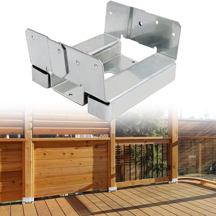 JH-Mech 6x6 Post Base Used for Deck Patio/Gazebo/Pergola Adjustable Metal Post Bracket