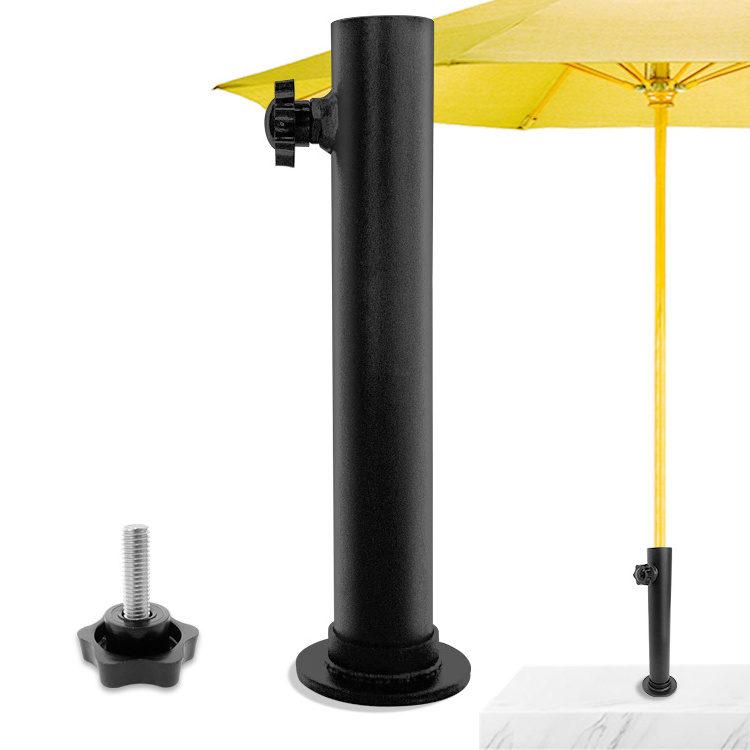 JH-Mech Base Umbrella Outdoor Deck Mount Heavy Duty Umbrella Base Stand for Decks Patios Pontoons Metal Patio Umbrellas Bases