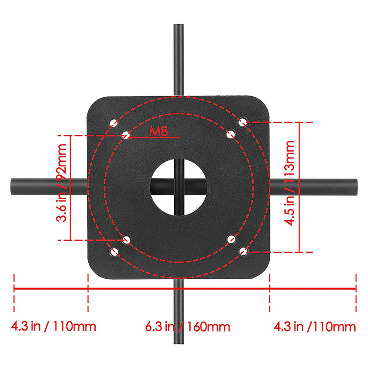 JH-Mech High Quality Patio Umbrella Stand Base Universal Ground Anchor for Offset Cantilever Stainless Steel Umbrella Base