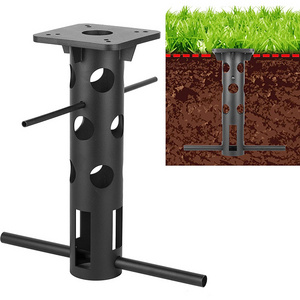 JH-Mech High Quality Patio Umbrella Stand Base Universal Ground Anchor for Offset Cantilever Stainless Steel Umbrella Base