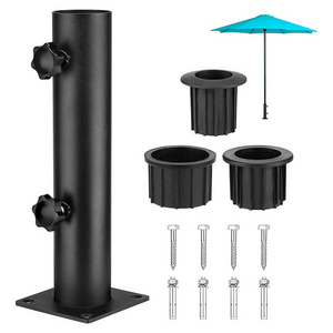 JH-Mech Patio Table Outdoor Deck Umbrella Mount Hand Turn Knob Fitting Poles Table Balcony Decks Docks Backyard Umbrella Base