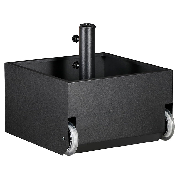 JH-Mech Heavy Duty Umbrella Base Stand with Fillable Planter Wheels for Outdoor Patios Gardens Patio Umbrellas Bases