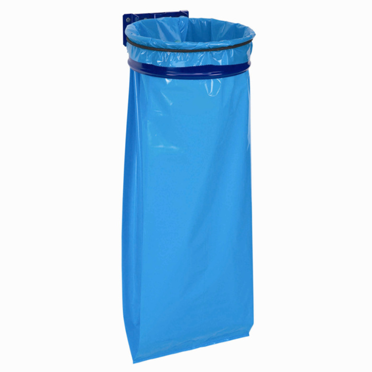 JH-Mech Hanging Garbage Bag Holder with Lid Indoor Wall Mounted Refuse Sack Holder Outdoor Metal Portable Trash Bag Rack