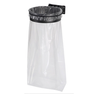 JH-Mech Hanging Garbage Bag Holder with Lid Indoor Wall Mounted Refuse Sack Holder Outdoor Metal Portable Trash Bag Rack