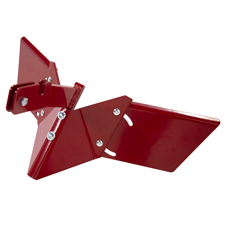 JH-Mech Heavy Duty Hiller Furrower Kit Tine Rototillers Red Powder Coated Adjustment Carbon Steel Plow Harrow