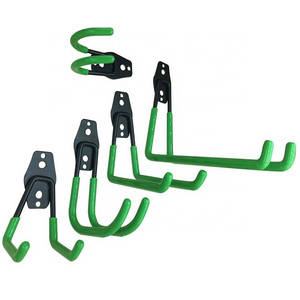 JH-Mech Wall Mount PVC Coated Double Hooks for Home Garage Storage