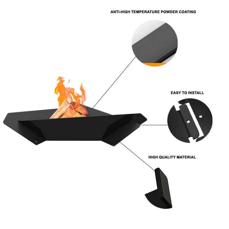 JH-Mech Frie Pit Pan Indoor And Outdoor Garden Backyard Log Burning Corten Steel Fire Pit