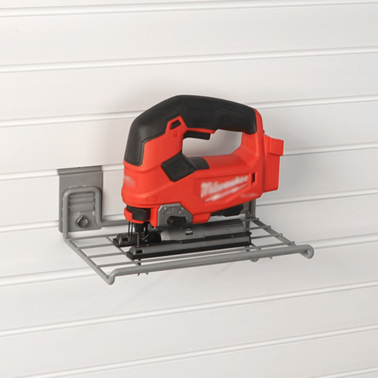 JH-Mech Unique Wire 12 Inch Slatwall Shelving with Cord Holder Storage for Circle Saws and Jig Saws Power Tool Storage Hook