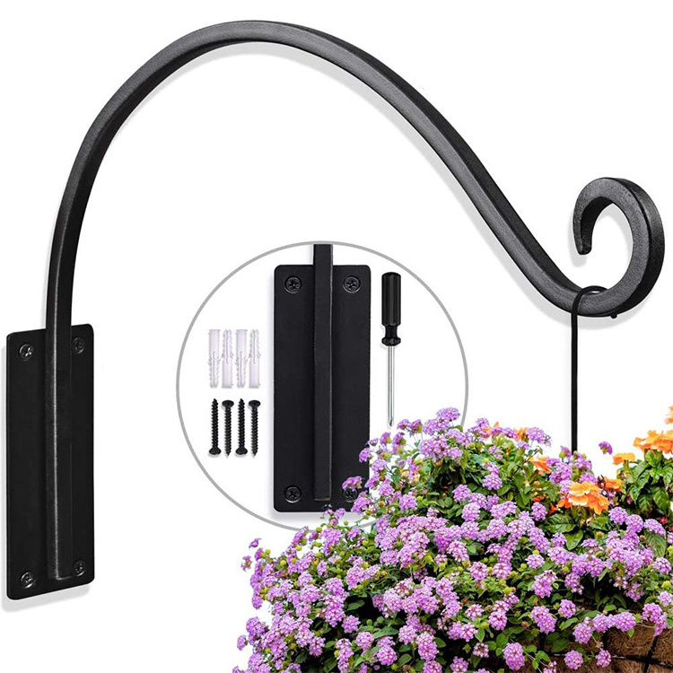 JH-Mech Custom Outdoor Metal Plant Hanging Bracket Hook for Hanging Flower Pots Bird Feeders