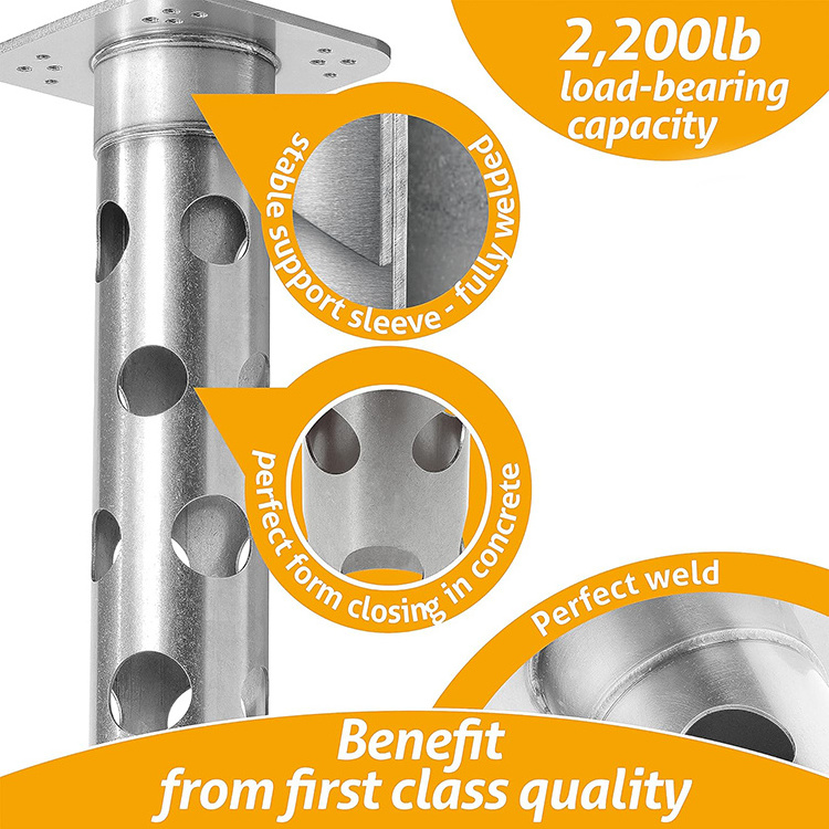 JH-Mech Heavy Duty Stability Secure Mounting Solution for Every Cantilever Welded Stainless Steel Umbrella Base