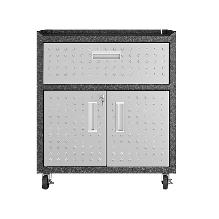 JH-Mech OEM Easy to Assemble Space Saving Design Adjustable Durable Black and Gray Steel Metal Rolling Tool Cabinet