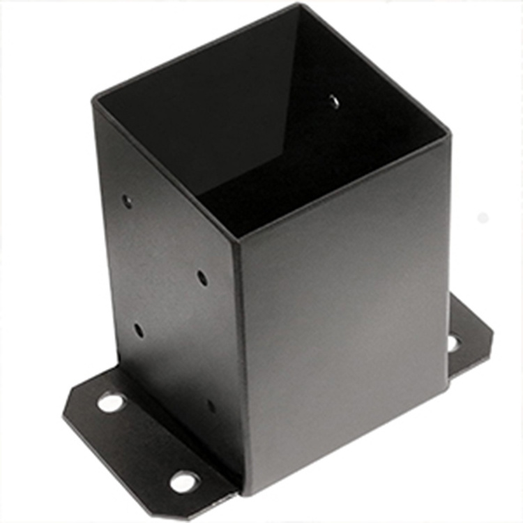 JH-Mech Custom OEM Post Base Bracket Kit Wood Connector 4x4/6x6 Black Pergola Brackets Outside Corner