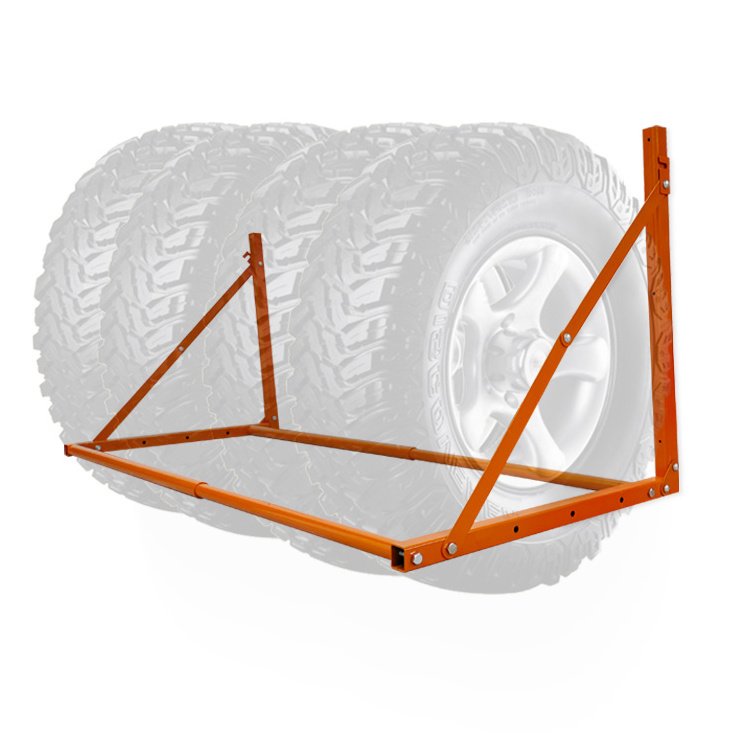 JH-Mech Practical Hot Selling Heavy Duty Garage Wall Mount Capacity Foldable Tire Rack Wheel Storage Rack