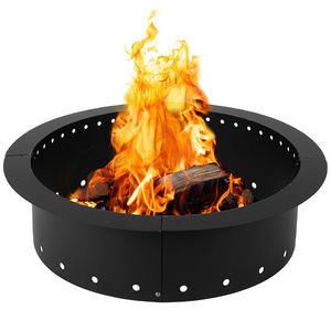 JH-Mech Versatile Design Sturdy Construction Easy to install Heavy Duty Metal Smokeless Camping Round Fire Pits