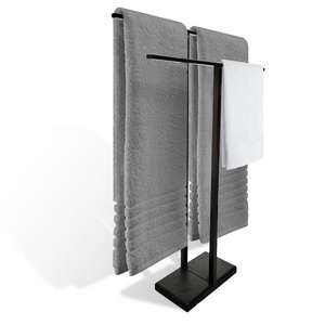 JH-Mech Drying and Display Rack with Non-slip Base Metal  T Shape Freestanding Towel Rack for Bathroom