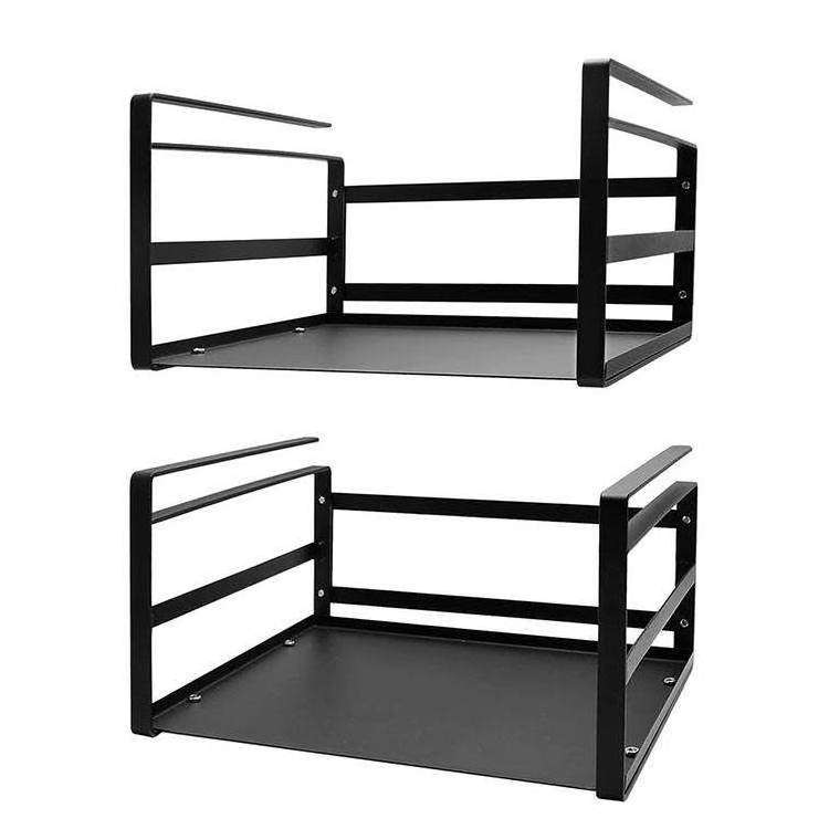 JH-Mech Undershelf Organizer OEM Wall Mounted Durable Single Pack White Steel Under Shelf Storage Rack