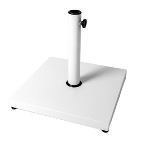 JH-Mech Outdoor Weather Resistant Design Patio Built in Cement White Powder coated Carbon Steel Umbrella Base