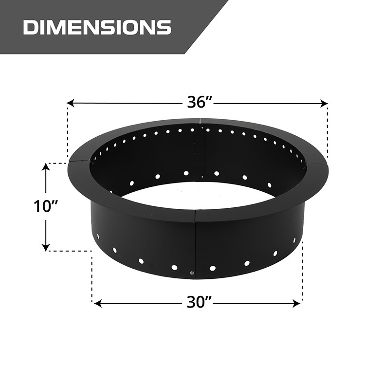 JH-Mech Versatile Design Sturdy Construction Easy to install Heavy Duty Metal Smokeless Camping Round Fire Pits