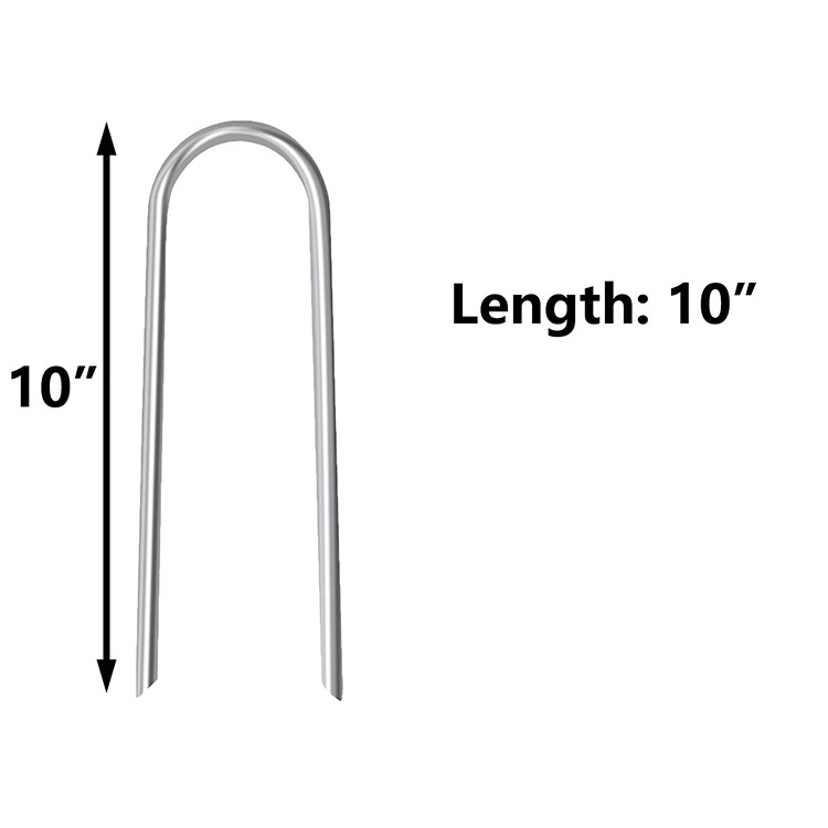 JH-Mech Trampoline Stakes Heavy Duty Anchors  Parts U Type Powder Coated Wind Stakes Camping Tent Stakes Heavy Duty