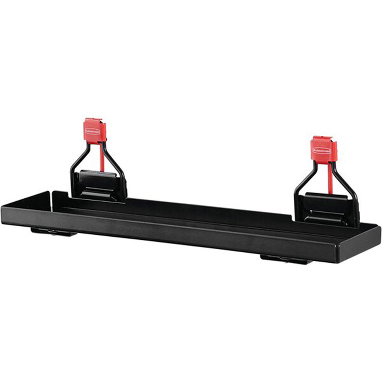 JH-Mech Custom Sturdy and Easy to Use Black Metal Slatwall Shelf Heavy Duty Steel Garage Slatwall Shelving