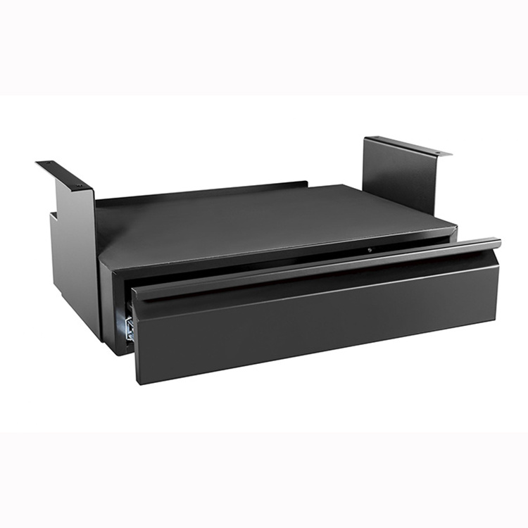 JH-Mech Under Desk Pull-Out Drawer Easy to install High Loading Capacity Heavy Duty Steel Under Desk Drawer Metal