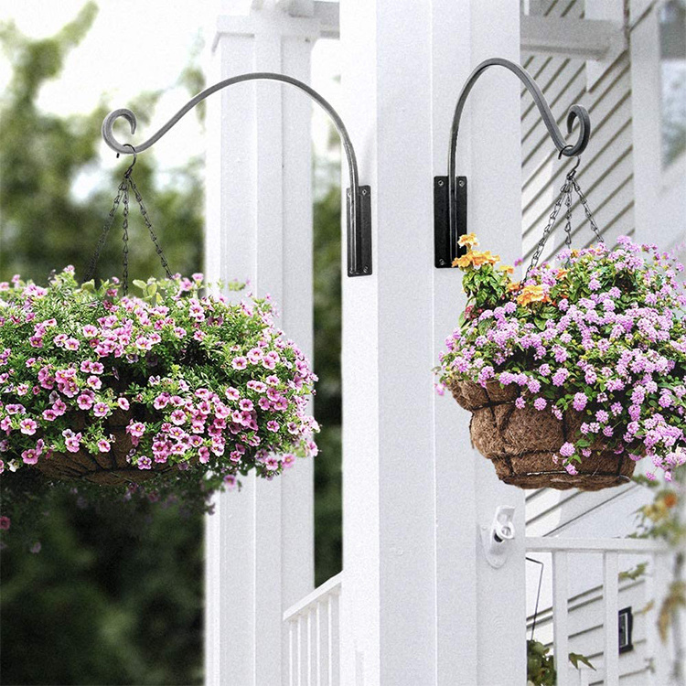 JH-Mech Custom Outdoor Metal Plant Hanging Bracket Hook for Hanging Flower Pots Bird Feeders