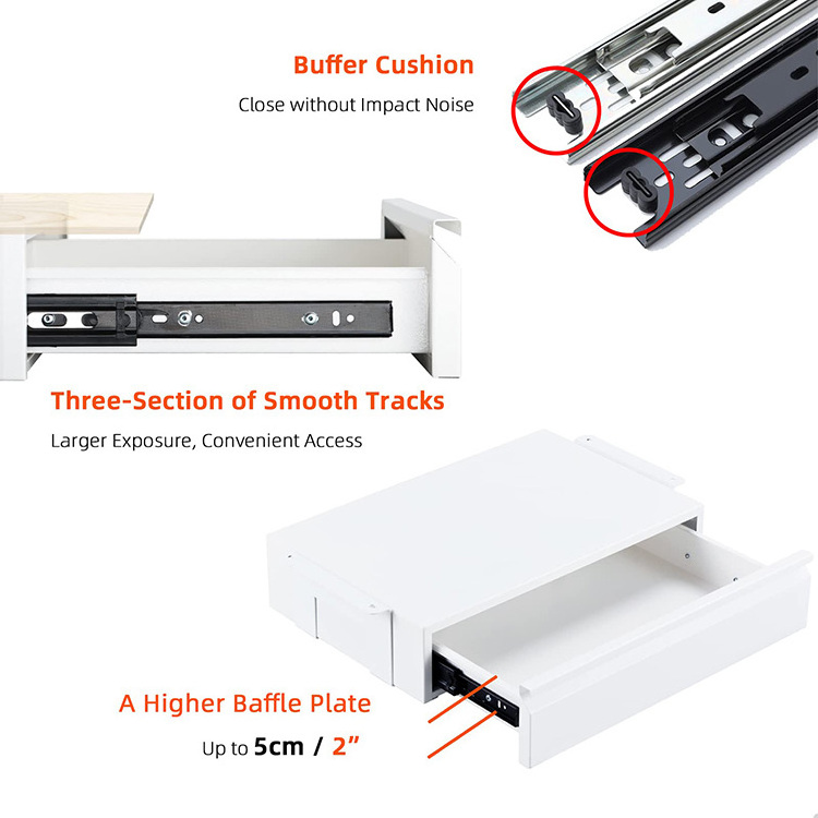 JH-Mech Pull-out Storage Organizer with Large Slide Extension 18*12.2*4