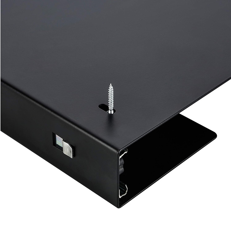 JH-Mech ODM Easy Installation Secure Space Pull Out Table Mounted Black Durable Steel Design Under Desk Drawer