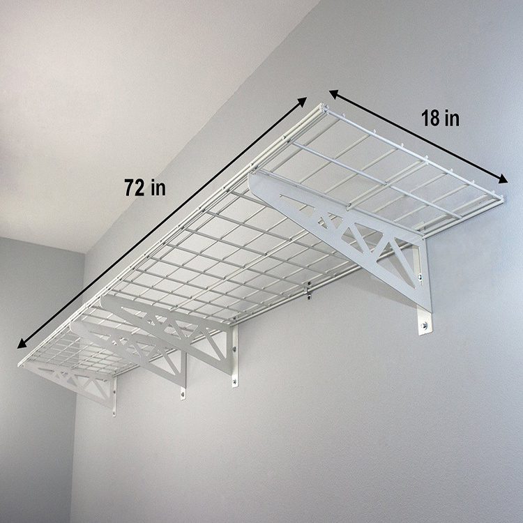 JH-Mech Adjustable Closet Wall Shelf Floating Hanger Overhead Garage Organizer Supermarket Small Products Garage Wall Shelf