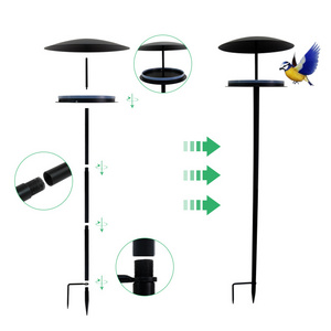 JH-Mech Rust Resistant Steel Premium Top Protected Garden Used Bird Feeder with pole for food and swimming