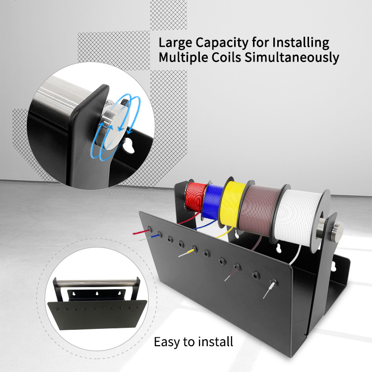 JH-Mech Solder Wire Holder Large Capacity Solder Reel Dispenser Stand Metal Wire Solder Holder
