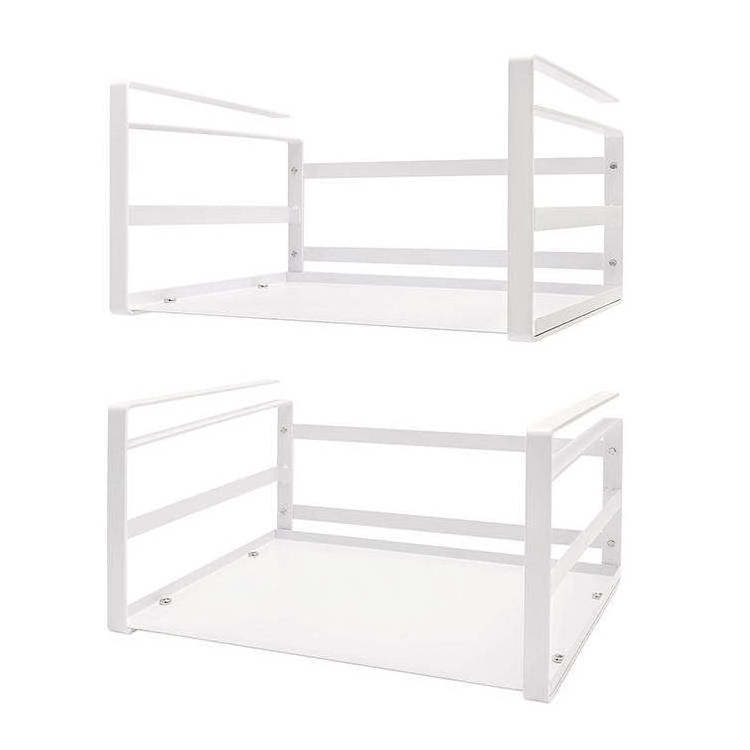 JH-Mech Undershelf Organizer OEM Wall Mounted Durable Single Pack White Steel Under Shelf Storage Rack