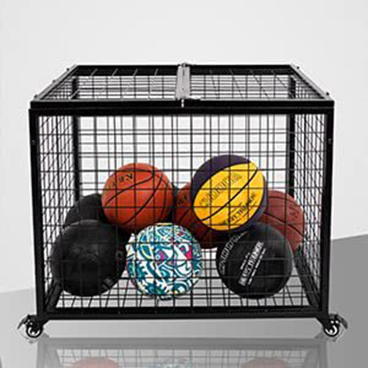 JH-Mech Sports Equipment Organizer For Kinds Balls For Garage Swimming Pool Ball Storage Rack Wire Mesh Ball Cart