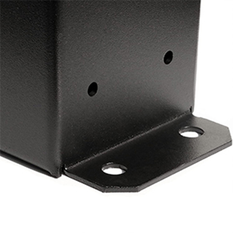 JH-Mech Custom OEM Post Base Bracket Kit Wood Connector 4x4/6x6 Black Pergola Brackets Outside Corner