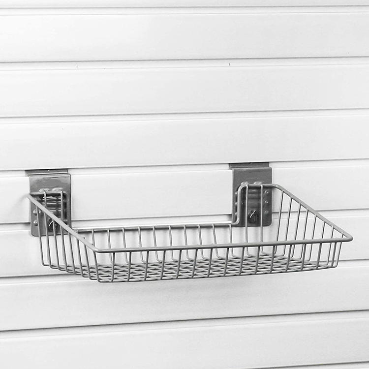 JH-Mech Slatwall Store Shelves and Basket Organization Garage or Storage Space Requires Heavy Duty Metal Slatwall Shelves