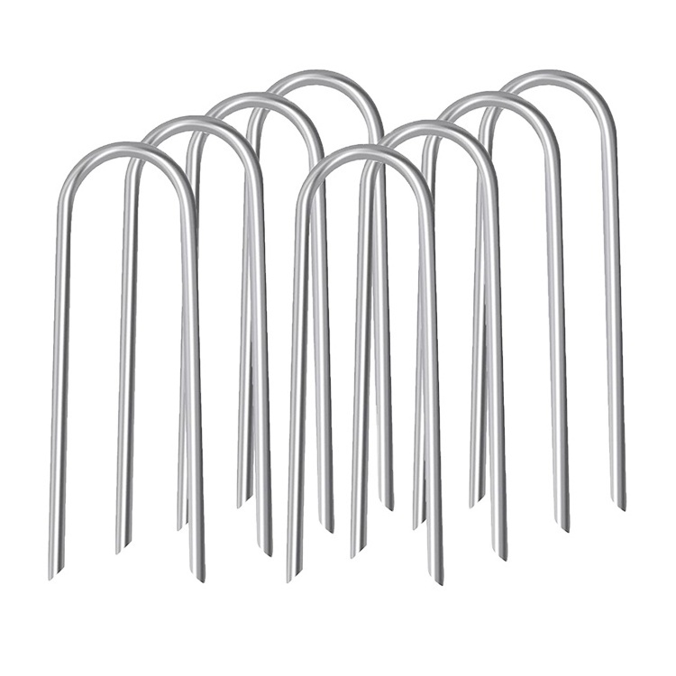 JH-Mech Trampoline Stakes Heavy Duty Anchors  Parts U Type Powder Coated Wind Stakes Camping Tent Stakes Heavy Duty