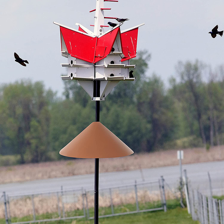 JH-Mech Bird Feeder Pole Using Squirrel Baffle Guard Proof