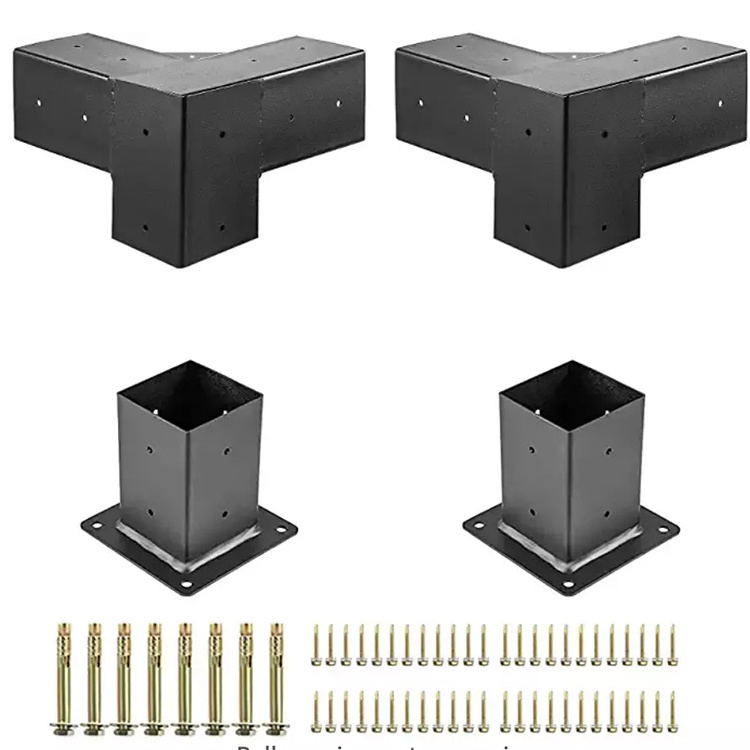 JH-Mech OEM Lumber Wood Connector Heavy Duty DIY Adjustable 5-way Galvanized Steel Pergola Bracket Kit