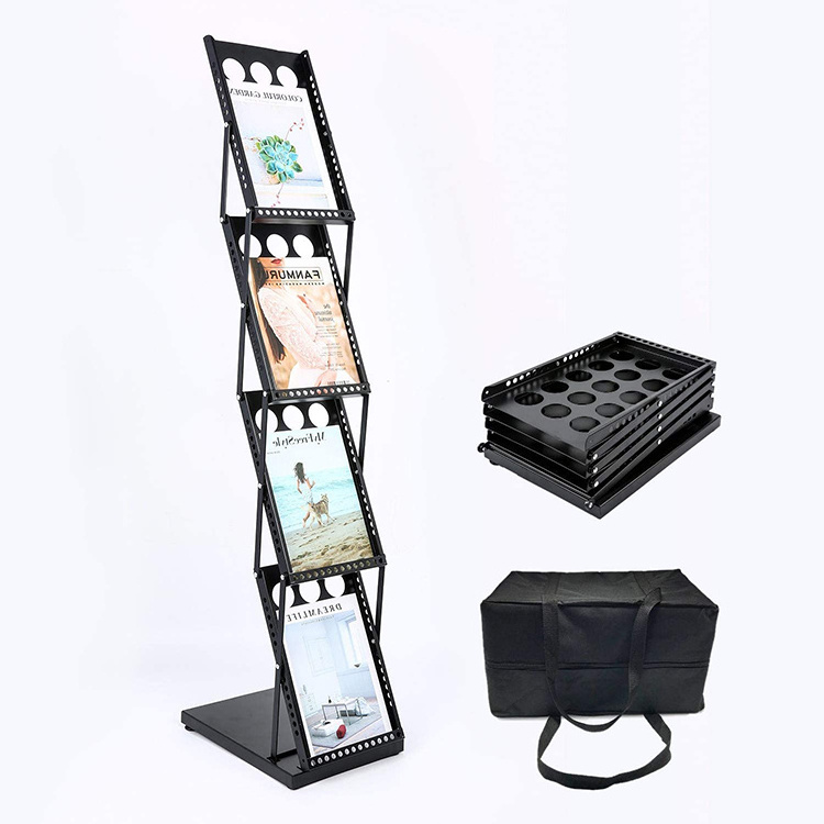 JH-Mech Brochure Display Stand Small Size And Easy To Carry High Quality Metal Magazine Display Racks