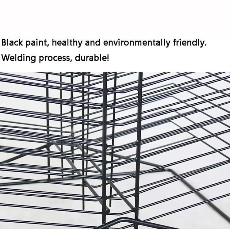 JH-Mech 50 Shelves 17 x 20 x 30 Inches Great for the Art Classroom or Studio Black Double Sided Wire Metal Drying Rack