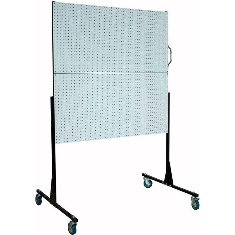 JH-Mech Pegboard Unit Set Utility Garage or Workshop Mobile Stand Alone Tool Storage Metal Pegboard Organizer