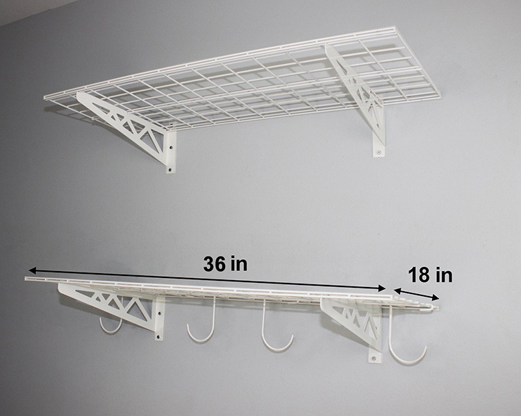 JH-Mech Adjustable Closet Wall Shelf Floating Hanger Overhead Garage Organizer Supermarket Small Products Garage Wall Shelf