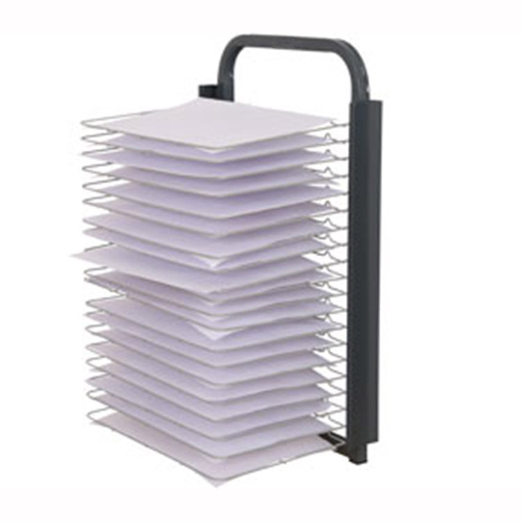 JH-Mech 20 Spring Loaded Shelves Easy to Assemble Fit for A3 Paper Wall Mounted Metal Canvas Drying Rack